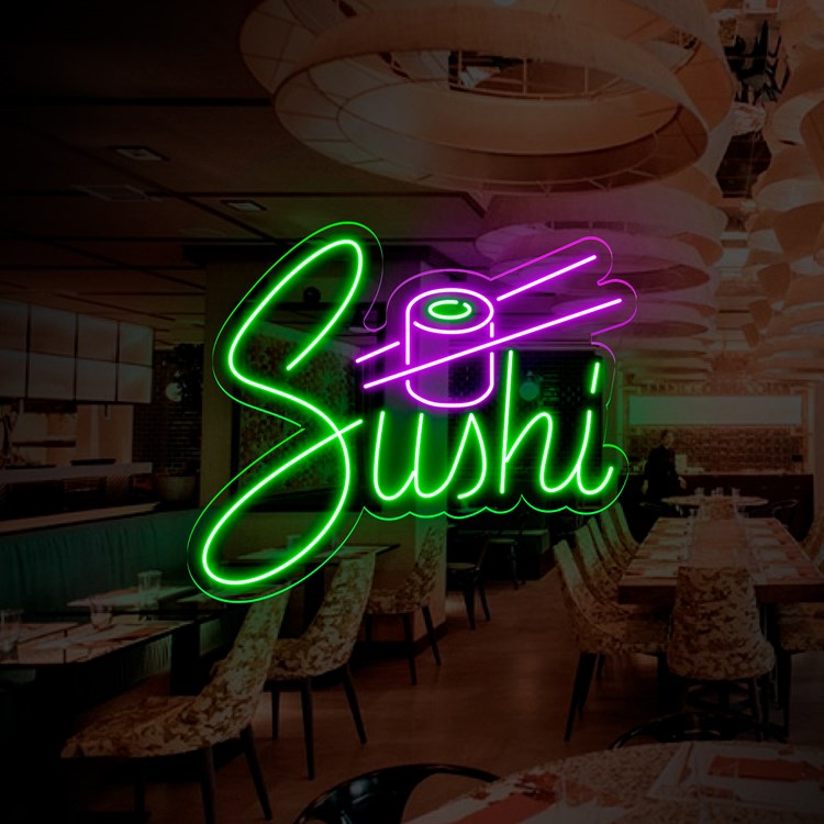 Imagen de Neón para Restaurante de Sushi