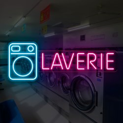 Zeige Details für Neón "Lavandería" FRANCIA Bild von Neón "Lavandería" FRANCIA