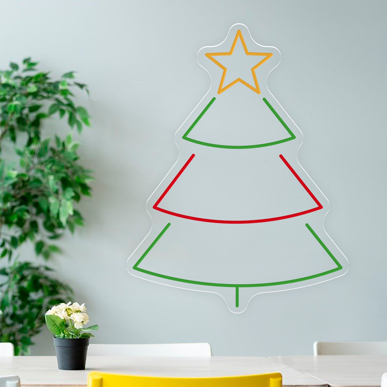 Bild von Weihnachten Neon Einfacher Baum