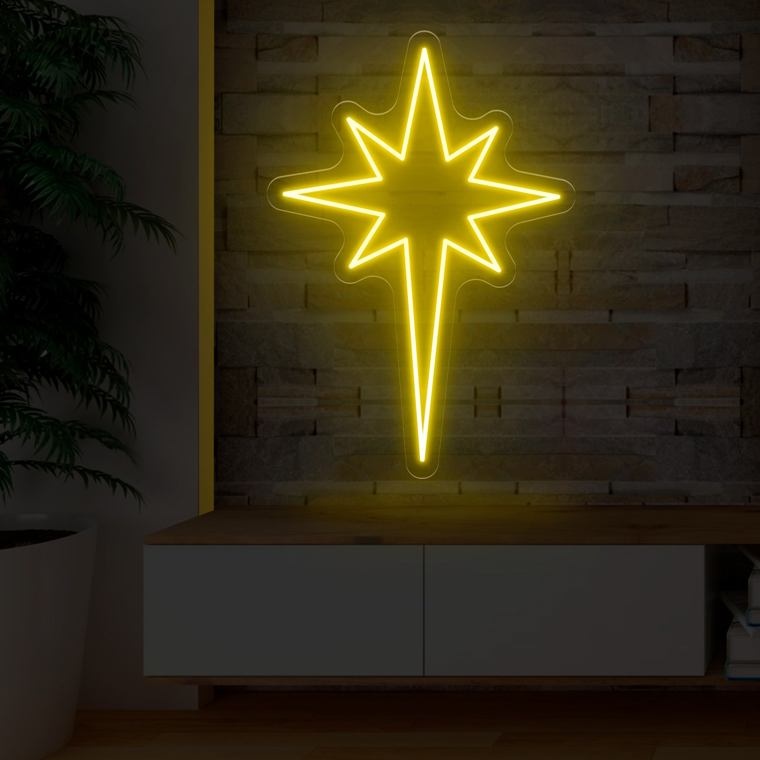 Bild von Weihnachten Neon Stern 2