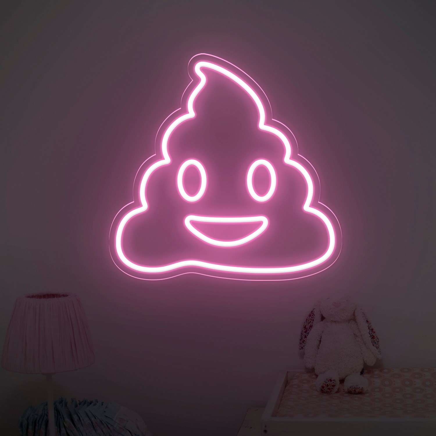 Imagem de Néon Barato Emoji Poop