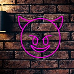 Show details for Devil Emoji Neon Sign Picture of Devil Emoji Neon Sign