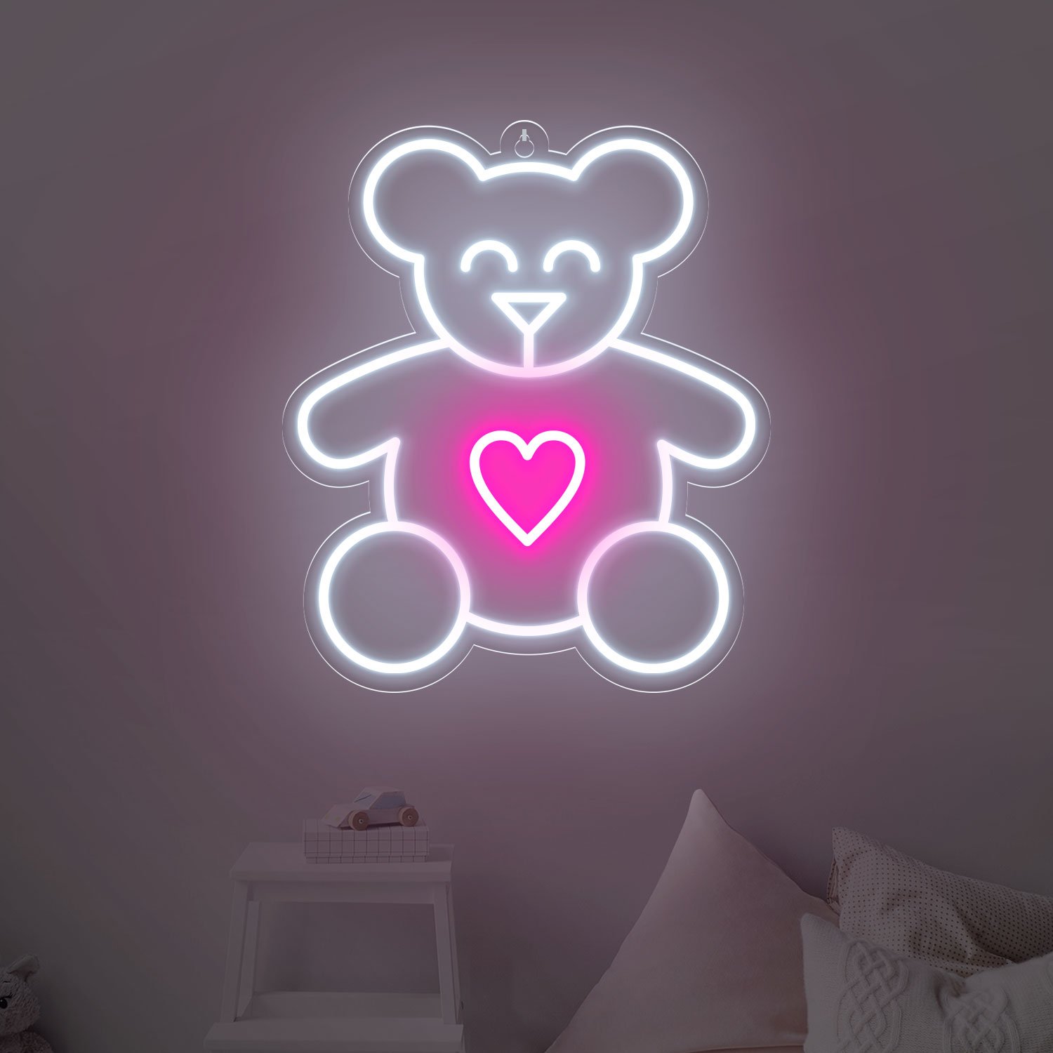 Immagine di Neon per San Valentino Orsetto