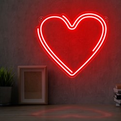 Mostrar detalles de Neón para San Valentín Trazo Corazón Imagen de Neón para San Valentín Trazo Corazón