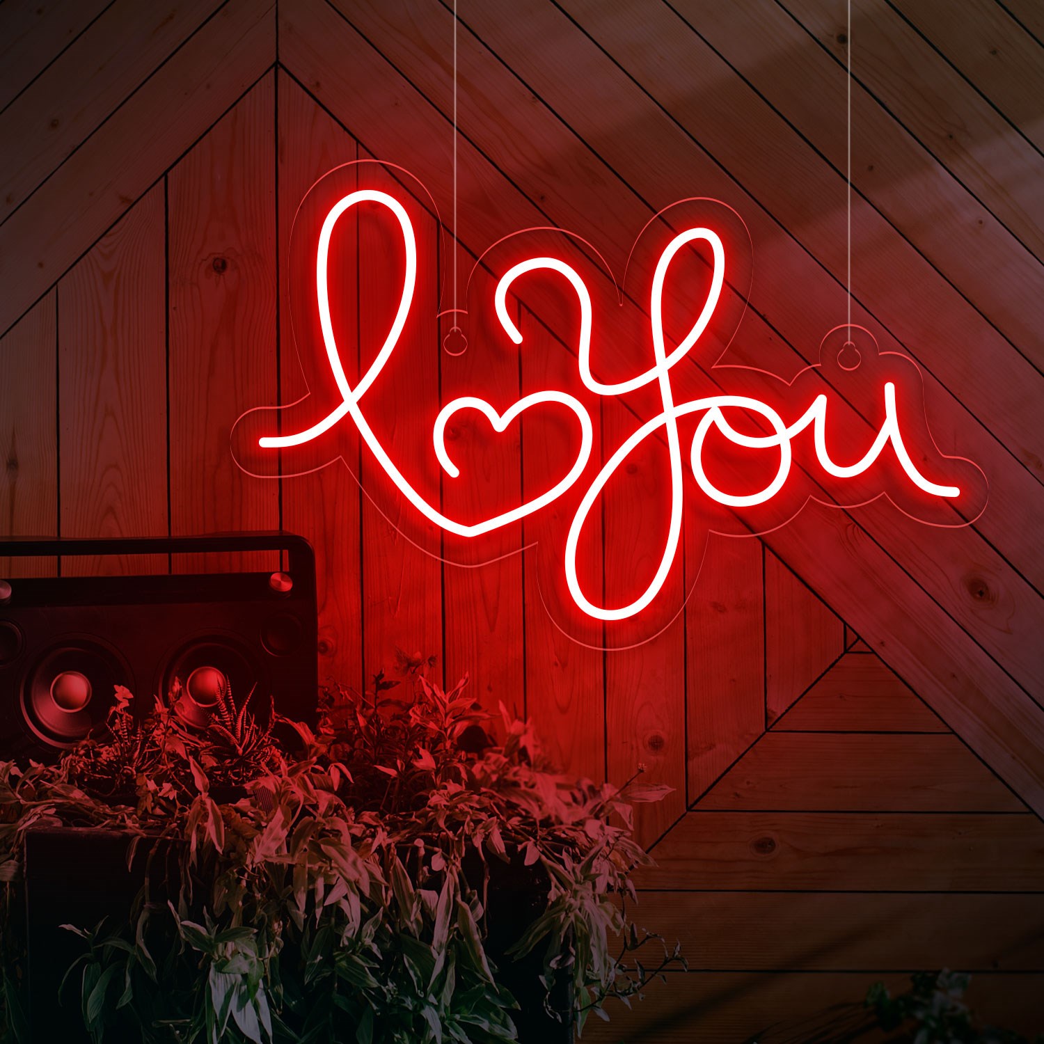 Imagem de Néon para o Dia dos Namorados "I Love You" #2