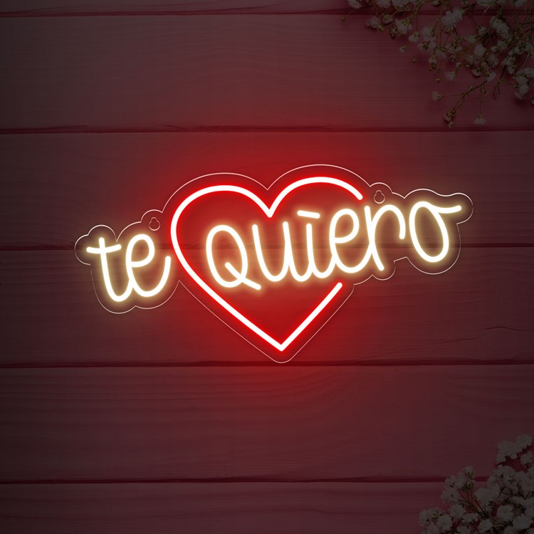 Bild von Neon für den Valentinstag "Te Quiero"