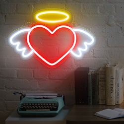 Mostrar detalles de Neón para San Valentín Corazón Angelical Imagen de Neón para San Valentín Corazón Angelical