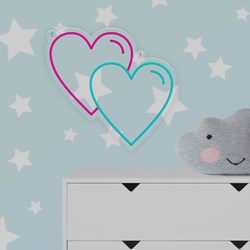 Mostrar detalles de Neón para San Valentín Corazón Doble #2 Imagen de Neón para San Valentín Corazón Doble #2