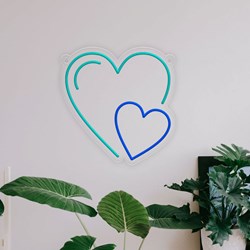 Mostrar detalles de Neón para San Valentín Corazón Doble Imagen de Neón para San Valentín Corazón Doble