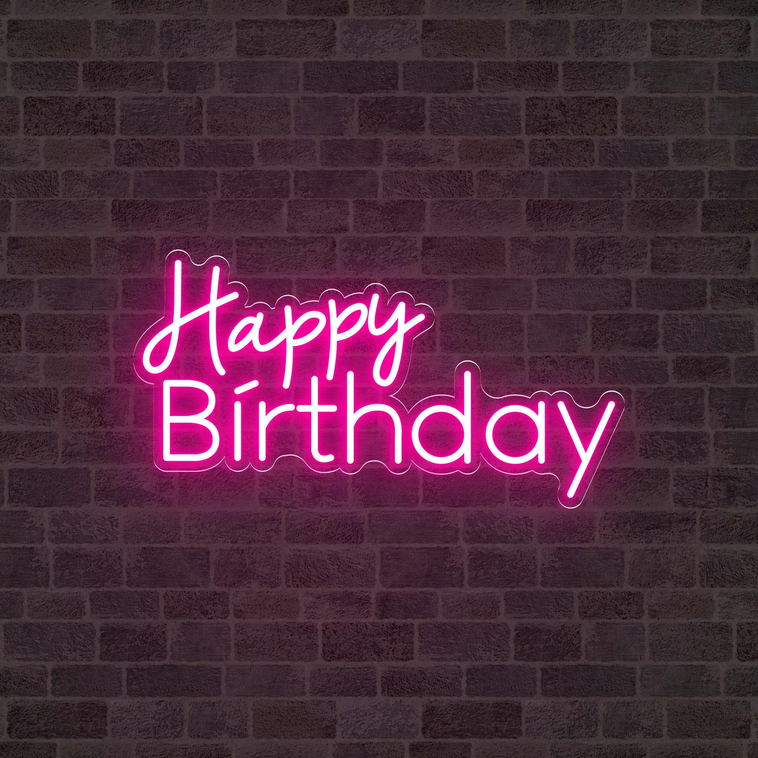 Happy Birthday Neon Sign #3 Letras y Carteles de Neón Personalizados  Online. Oh! My Neon, donde Comprar Letreros de Neón Personalizados  Flexibles y Baratos